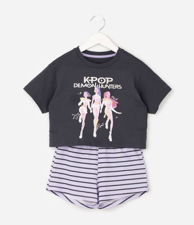 Pijama Infantil en Algodón da K-Pop Demon Hunters - Talle 5 a 14 años 2