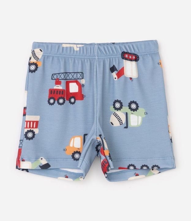 Pijama Infantil en Rib con Estampa de Tractores - Talle 2 a 6 años 4