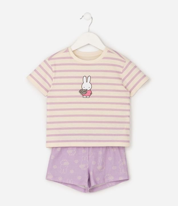 Pijama Infantil en Algodón Miffy Estampado - Talle 2 a 6 años 1