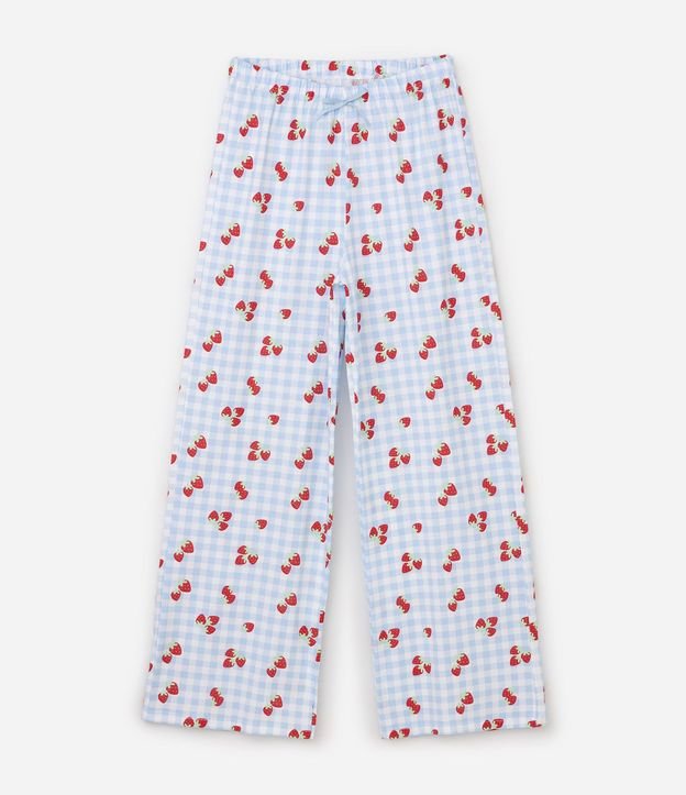 Pijama Infantil en Algodón Bordado Frutilla - Talle 7 a 16 años 3