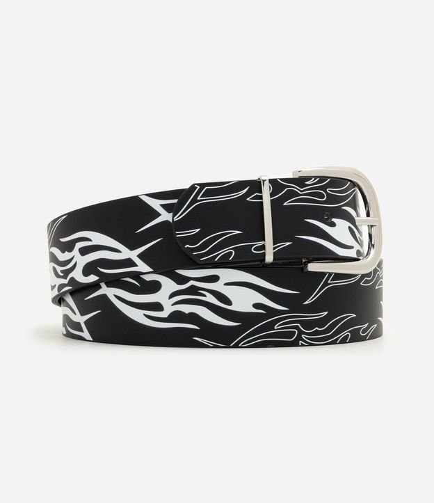 Cinturón PU con Estampado Tribal