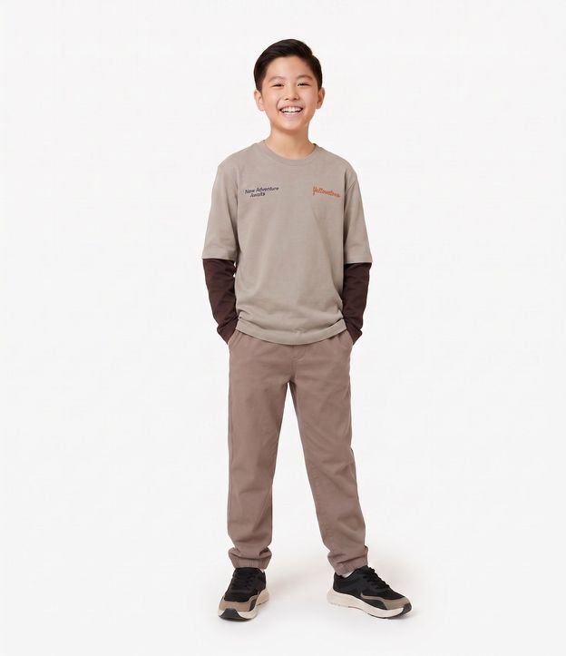 Pantalón Baggy Infantil en Sarga - Talle 5 a 14 años