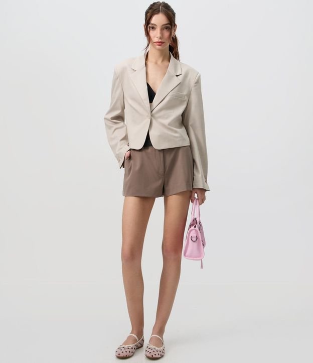 Blazer Boxy Cropped Sastre de Cuadros 2
