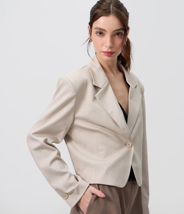 Blazer Boxy Cropped Sastre de Cuadros 3
