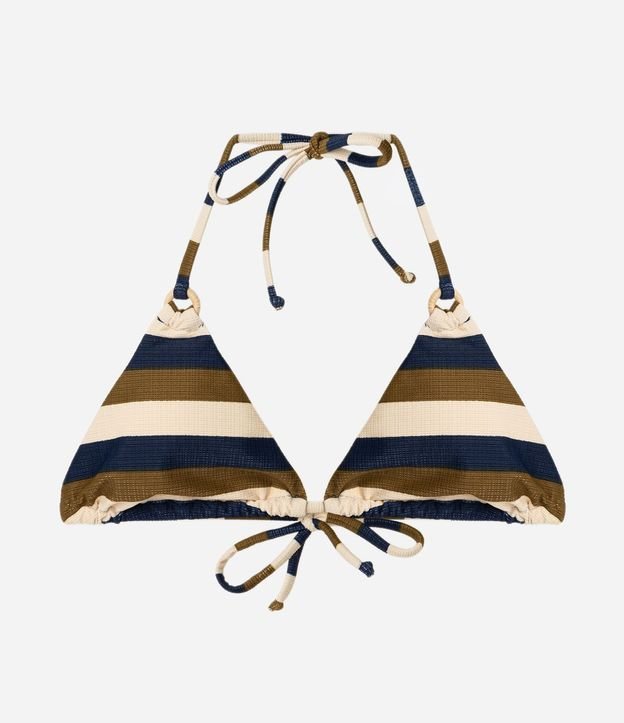 Bikini Top Triangular Fruncido en Microfibra Texturizada 5
