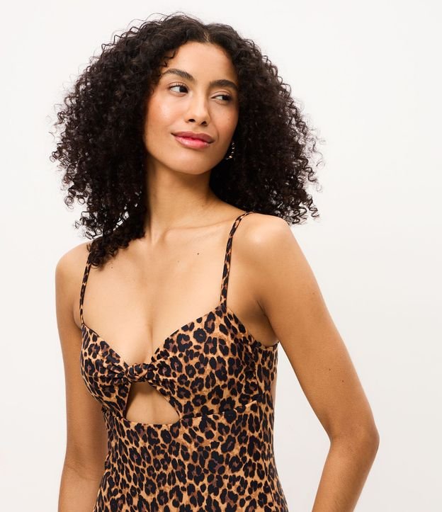 Malla con Estampado Animal Print y Abertura Delantero 2