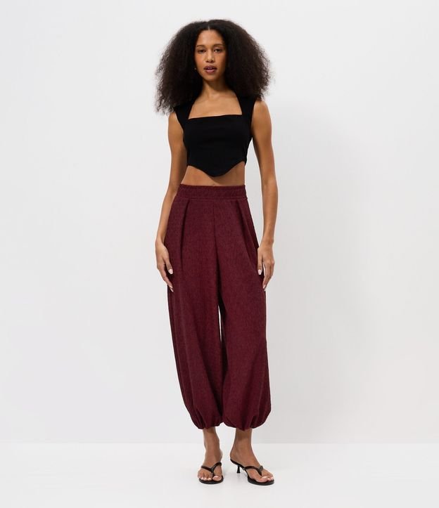 Pantalón Aladim Texturizada con Cintura Elástica