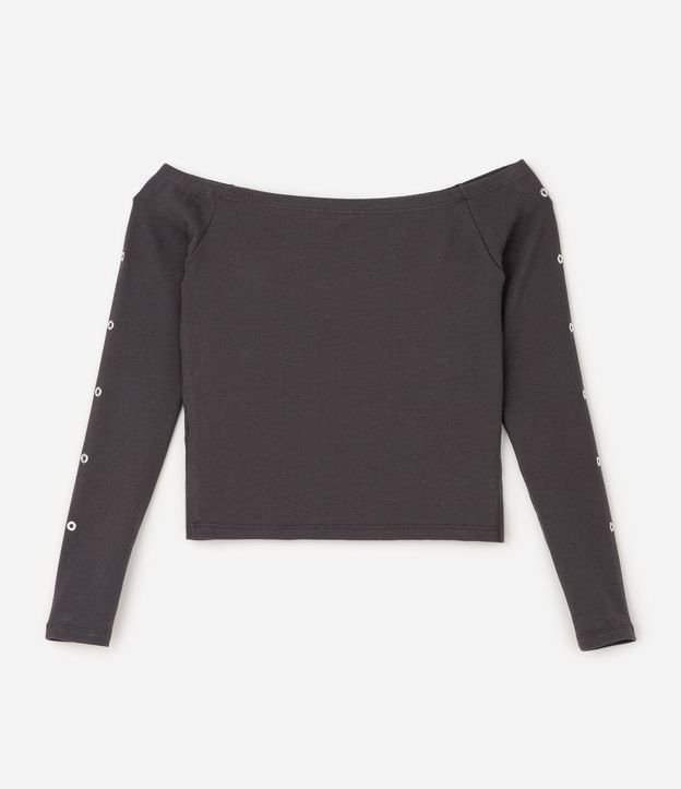 Blusa Infantil con Bordado Kuromi y Ojale en las Mangas - Talle 1 a 16 años 2