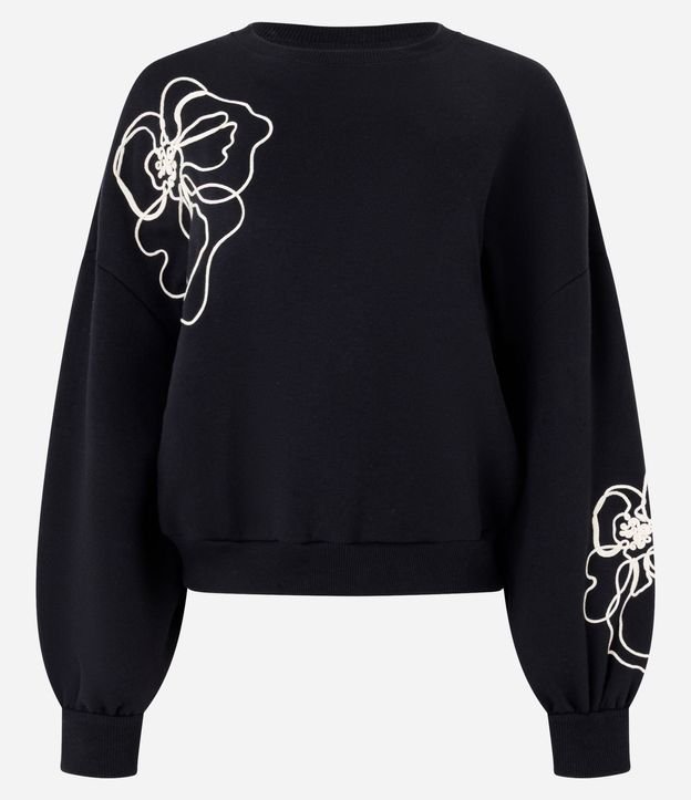 Saco Regular en Algodón con Bordado Floral