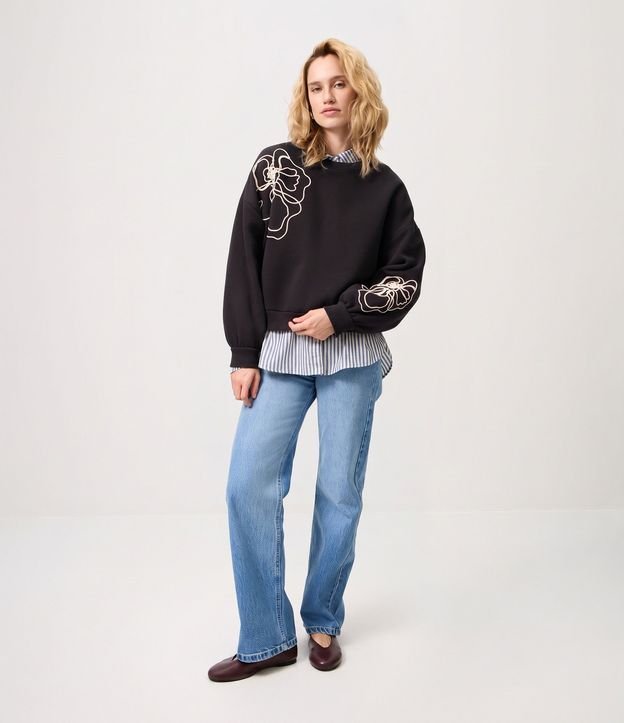 Saco Regular en Algodón con Bordado Floral 2