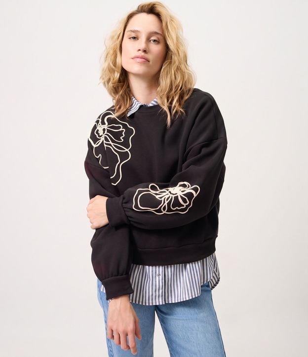 Saco Regular en Algodón con Bordado Floral 3
