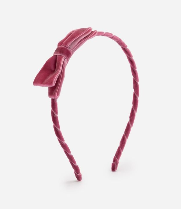 Kit de 02 Tiaras Infantiles en Terciopelo con Lazo 3