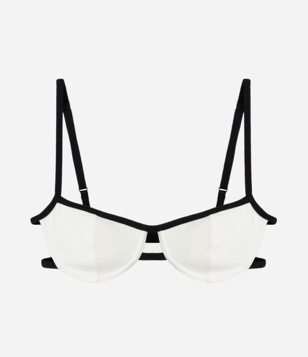 Bikini Top Media Taza con Bies Contrastante 5