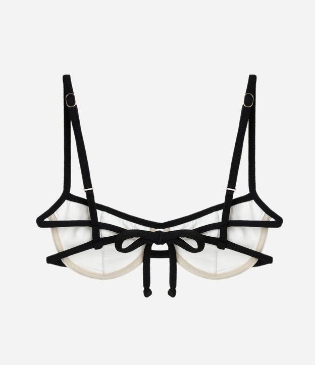 Bikini Top Media Taza con Bies Contrastante 6