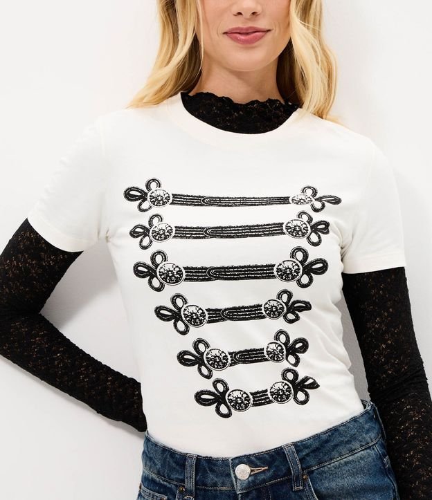 Remera de Algodón Estampada Estilo Napoleónico 3