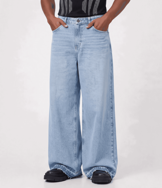 Pantalón Super Baggy en Jeans con Terminación Deshilachada 6