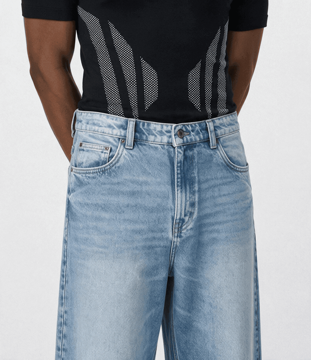 Pantalón Super Baggy en Jeans con Terminación Deshilachada 4