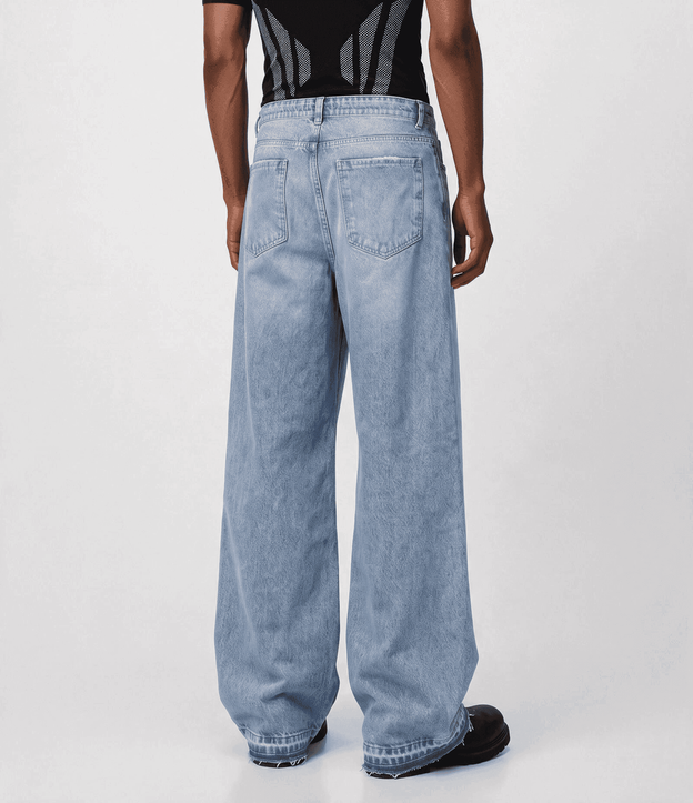 Pantalón Super Baggy en Jeans con Terminación Deshilachada 5