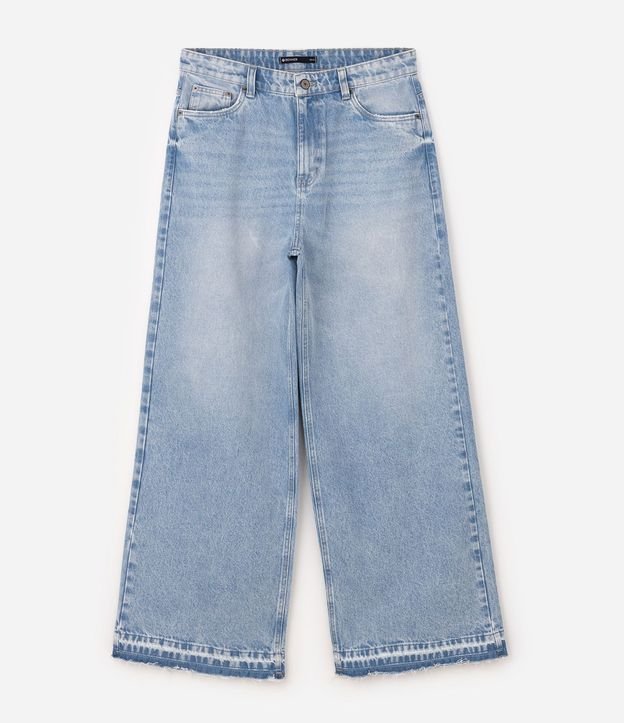 Pantalón Super Baggy en Jeans con Terminación deshilachada