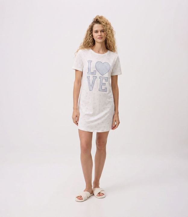 Camisón Corta en Viscolycra con Lettering Love