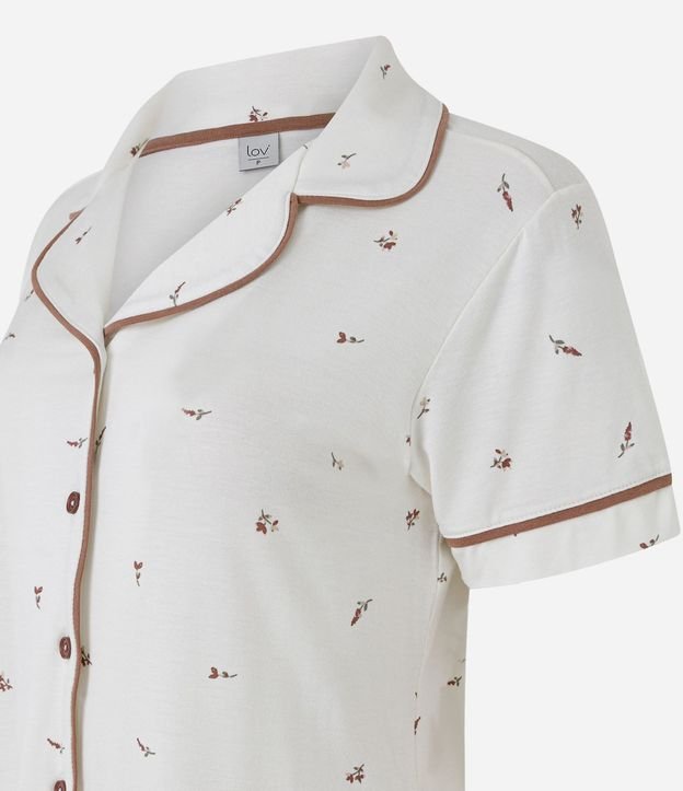 Pijama Corto Americano en Viscolycra con Estampado Floral 8