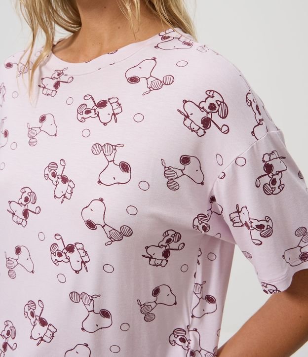 Short de Pijama en Viscolycra con Estampa de Snoopy 3