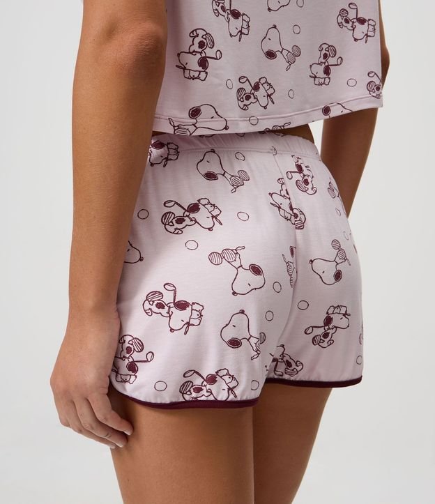 Short de Pijama en Viscolycra con Estampa de Snoopy 4