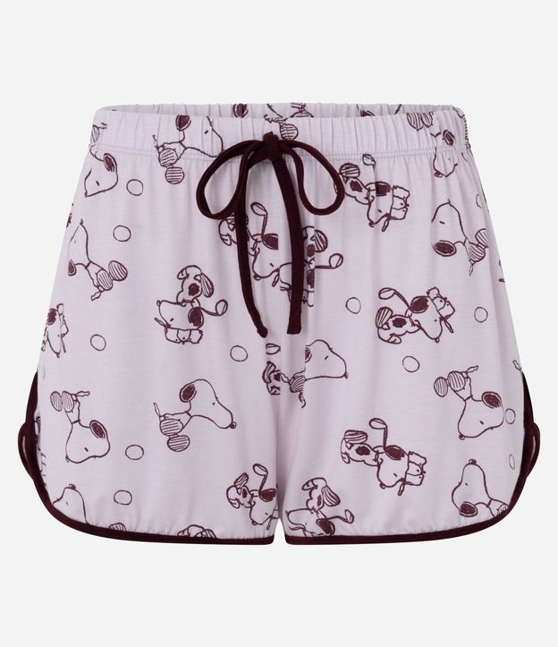 Short de Pijama en Viscolycra con Estampa de Snoopy