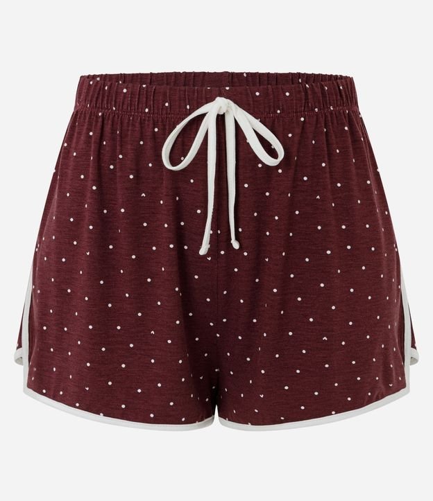 Short de Pijama en Viscolycra con Estampado de Lunares 5