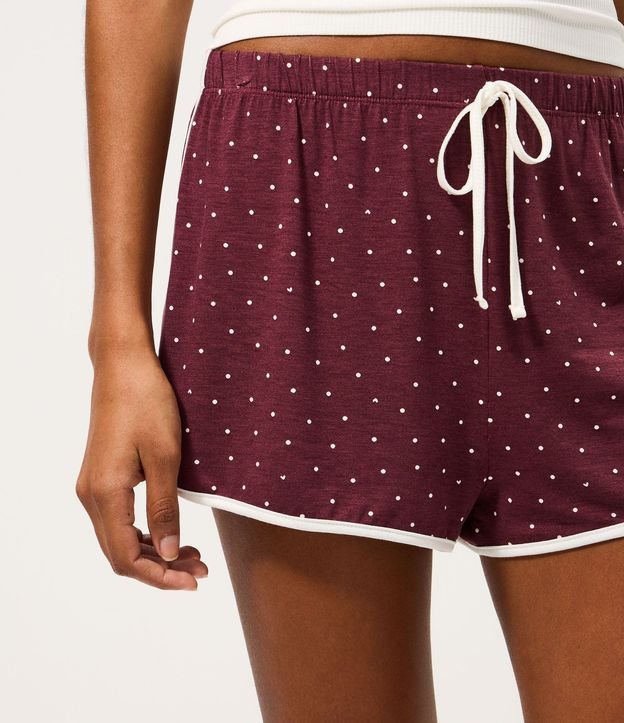 Short de Pijama en Viscolycra con Estampado de Lunares 3