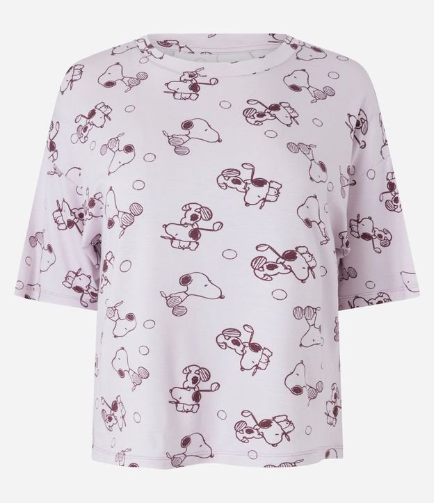 Blusa de Pijama en Viscolycra con Estampa de Snoopy