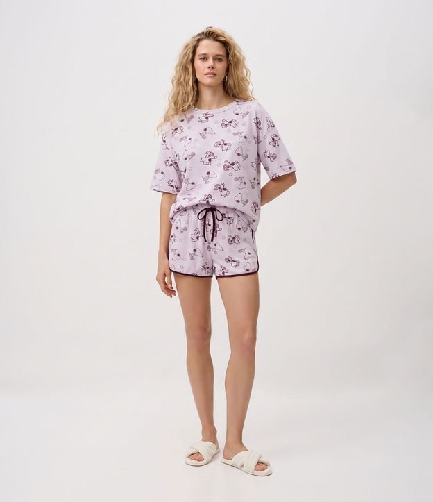 Blusa de Pijama en Viscolycra con Estampa de Snoopy 2