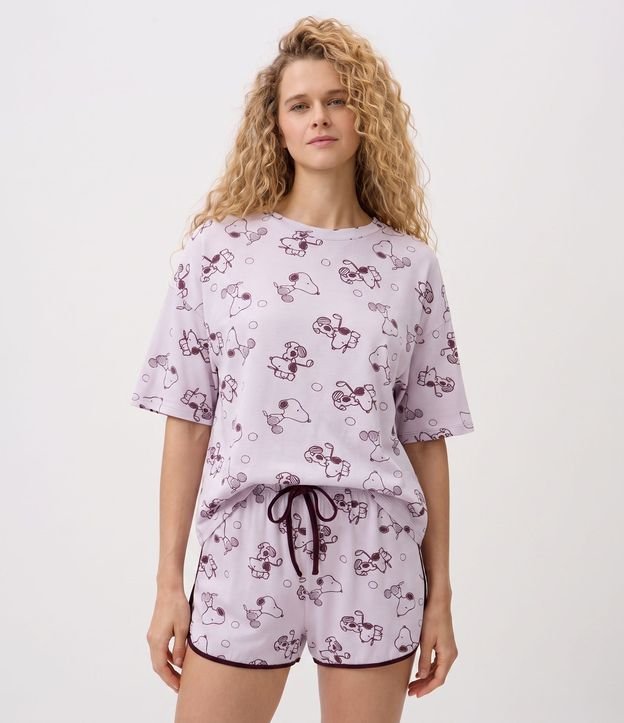 Blusa de Pijama en Viscolycra con Estampa de Snoopy 3