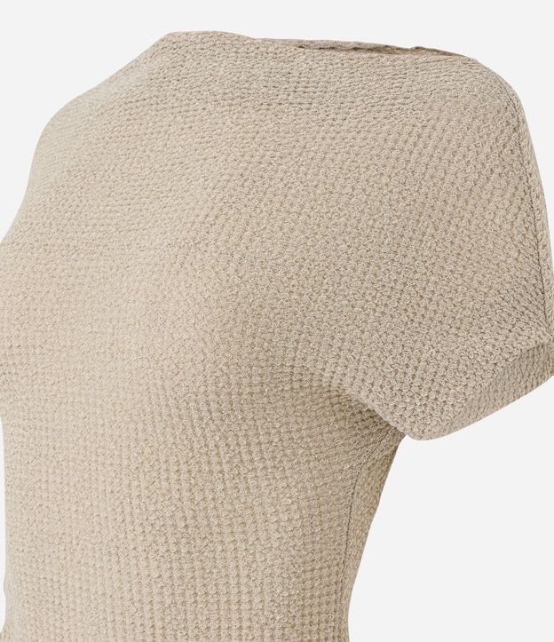 Blusa Asimétrica Texturizada con Manga Corta 6