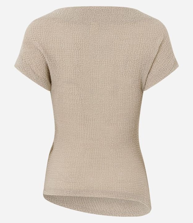 Blusa Asimétrica Texturizada con Manga Corta 7