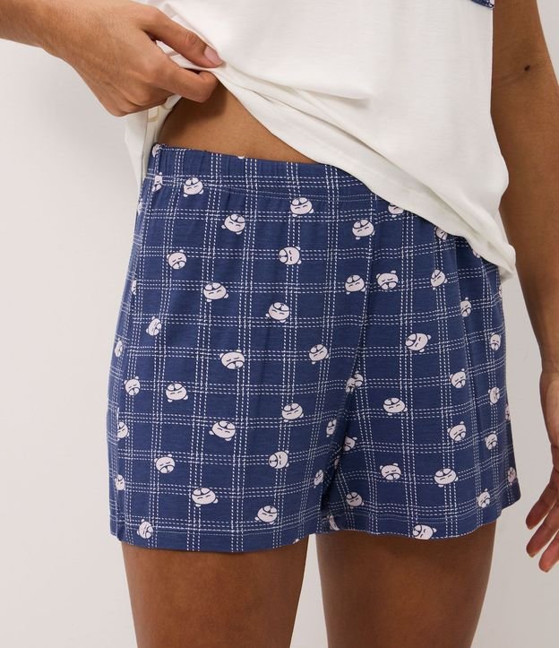 Pijama Corta en Viscolycra con Estampa de Oso 3