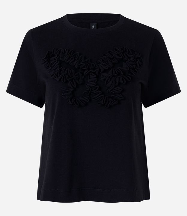 Remera Regular en Algodón con Mariposa Bordada 5