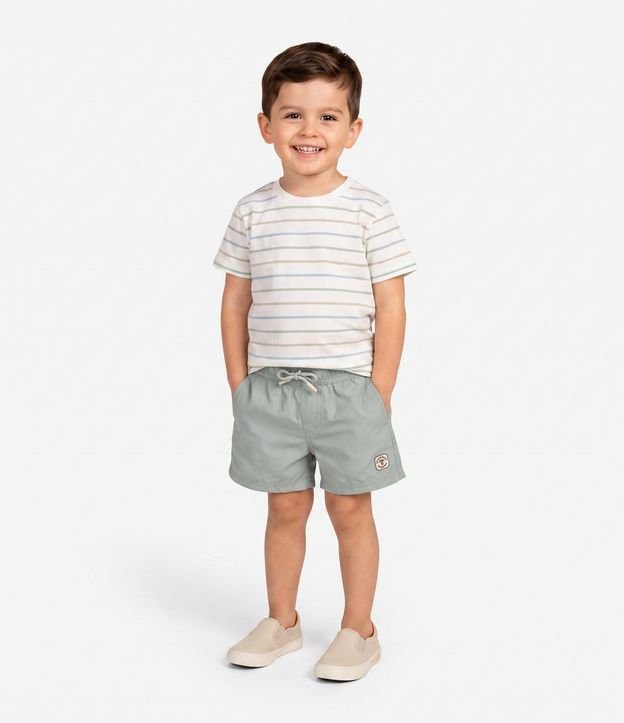Remera Infantil en Algodón con Rayas Coloridas - Talle 1 a 6 años