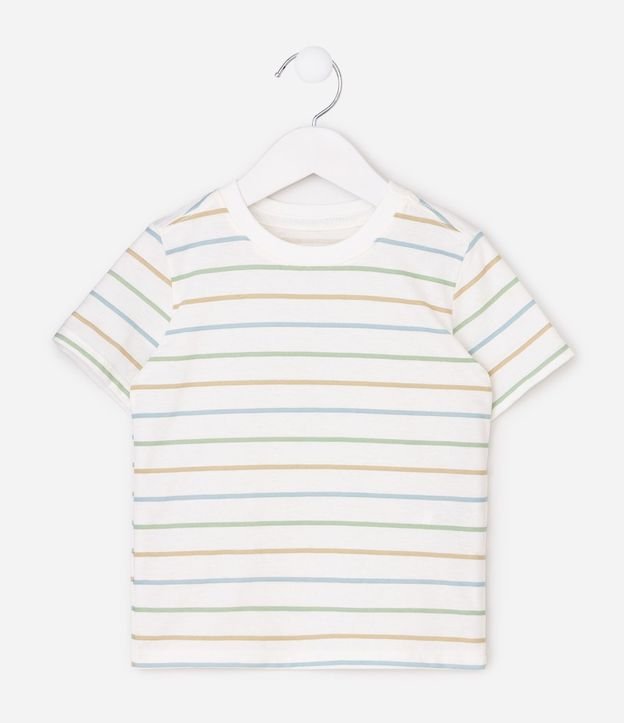 Remera Infantil en Algodón con Rayas Coloridas - Talle 1 a 6 años 2