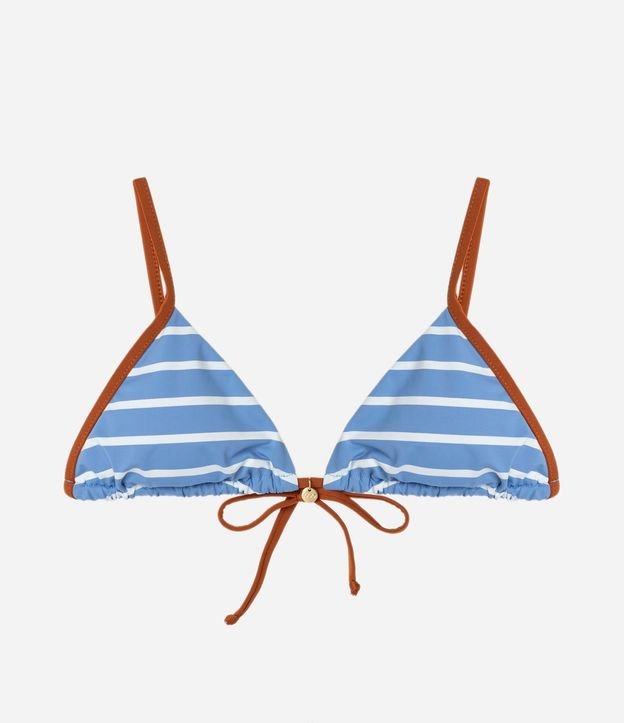Bikini Top Triangular Fruncido en Microfibra Listrado 5