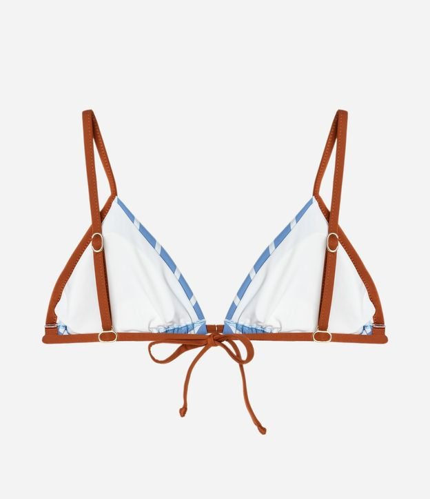 Bikini Top Triangular Fruncido en Microfibra Listrado 6