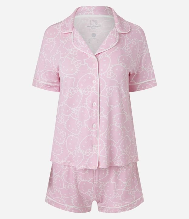 Pijama corto Americano en Viscolycra con Estampado Hello Kitty 5