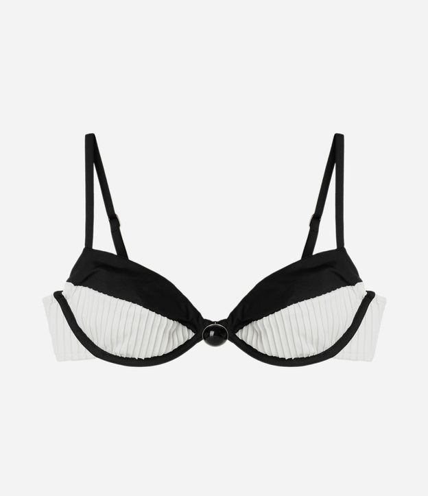 Bikini Top Media Taza con Estampado Color Block 5