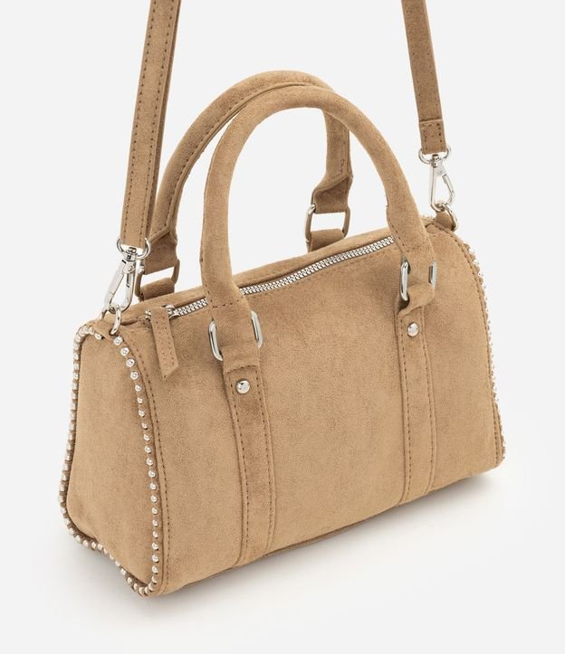 Cartera Satchel en Gamuza con Asa Larga Desmontable 3