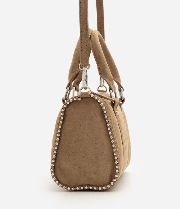 Cartera Satchel en Gamuza con Asa Larga Desmontable 4