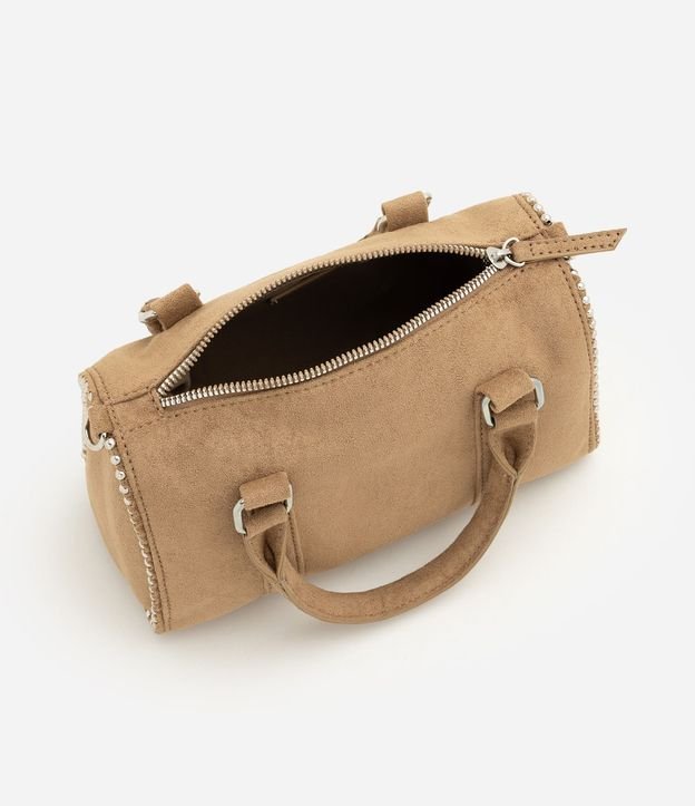 Cartera Satchel en Gamuza con Asa Larga Desmontable 6