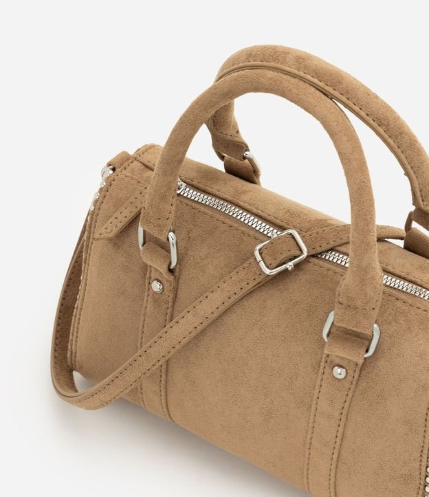 Cartera Satchel en Gamuza con Asa Larga Desmontable 7
