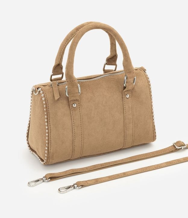 Cartera Satchel en Gamuza con Asa Larga Desmontable 8