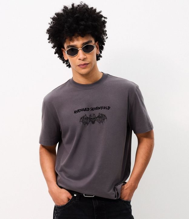 Remera Comfort en Algodón con Estampado Avenged Sevenfold
