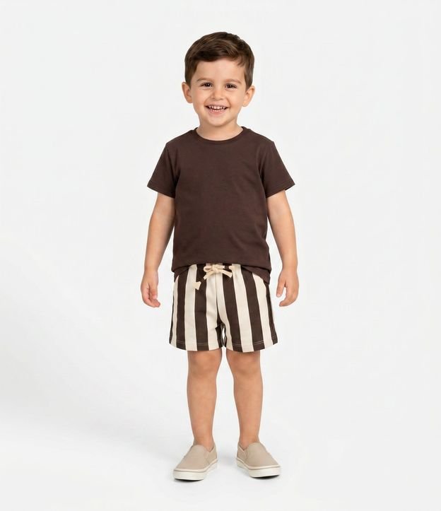 Remera Infantil Básica con Etiqueta Bordada - Talle 1 a 5 años